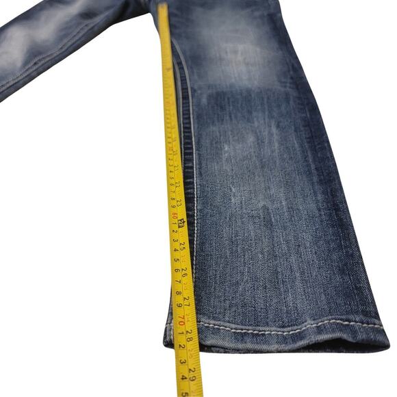 MISS ME Colorful Embellished Skinny Jeans Womens 27 Rhinestone Thick Stitch Y2K - Picture 14 of 15